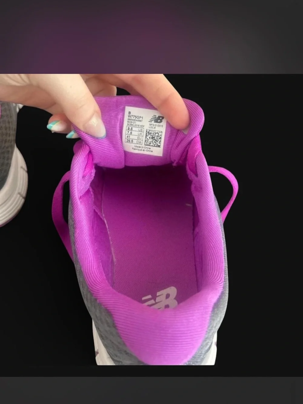 New Balance Gray and Hot Pink Women's Athletic Sneakers